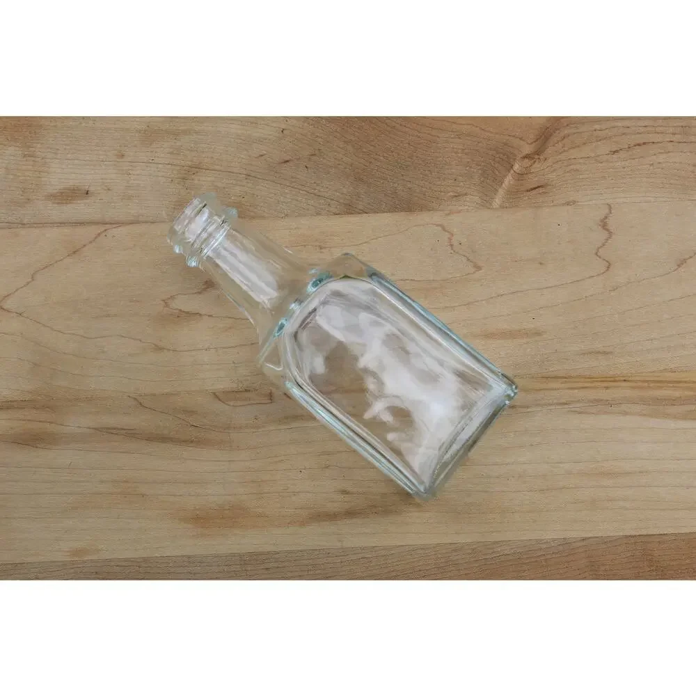 Simple Vintage Clear Glass Bottle / Flower Vase